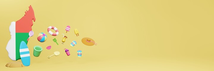 3d rendering of summer holidays in Madagascar