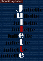 J (juliette) wallpaper background phonetic alphabet design for decoration	