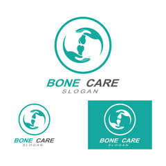 Fototapeta na wymiar Bone logo icon vector design template illustration