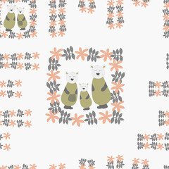 happy family koala with frame