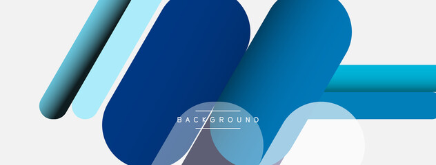 Overlapping round shapes and lines background. Vector illustration for wallpaper banner background or landing page