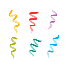  Ribbon celebration icon vector design illustration