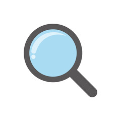 Flat design magnifying glass. Vectors.