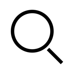 Simple magnifying glass icon. Vector.