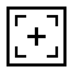 Gun target icon. Camera focus icon. Vectors.