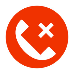 A phone icon that cannot be called. Vector.