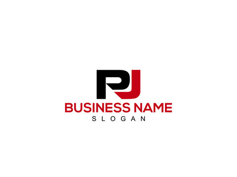 Initial Letter PJ Logo Icon, Colorful PJ Letter Logo Image Design