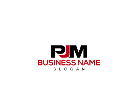 Initial Letter PJM Logo Icon, Colorful PJ Letter Logo Image Design