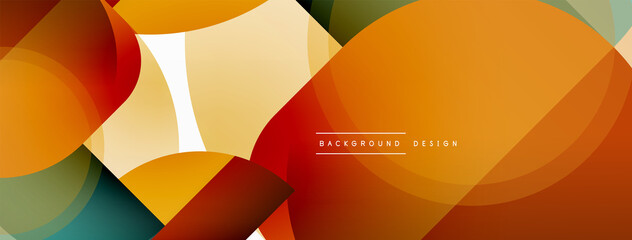 Round triangle shapes lines and circles. Geometric vector illustration for wallpaper banner background or landing page