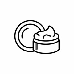 cosmetic cream icon vector isolated on white background