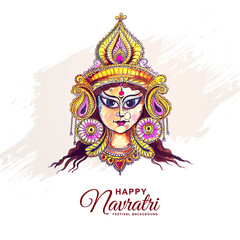 Beautiful happy navratri hindu festival celebration background