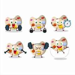 A healthy paint palette cartoon style trying some tools on Fitness center