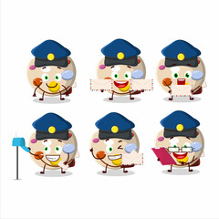 A picture of cheerful paint palette postman cartoon design concept