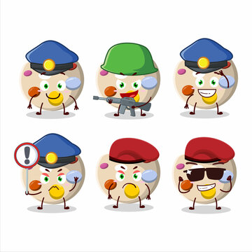 A dedicated Police officer of paint palette mascot design style