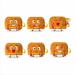 A sporty orange pencil case boxing athlete cartoon mascot design