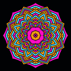 Colorful Modern Mandala Design for Book Cover