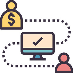 p2p outline style icon