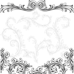 Engraved Floral Background 02