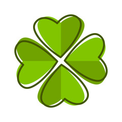 cute four leaves clover icon