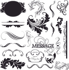 Set of vintage elements