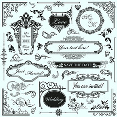 Wedding Calligraphic Elements Set