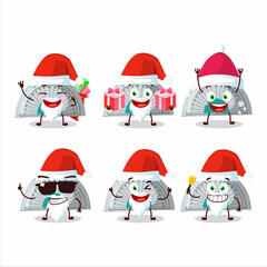 Santa Claus emoticons with white arc ruler cartoon character