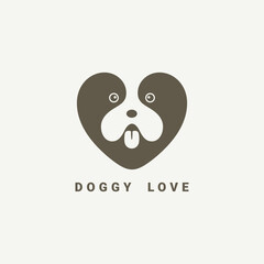 Unique and modern pet dog mascot vector
