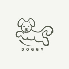 Unique and modern pet dog mascot vector