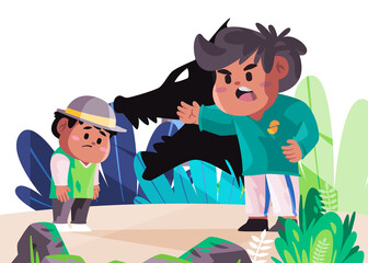 Father to son angry parent shouting screaming yelling upset to his kids boys parenting abuse