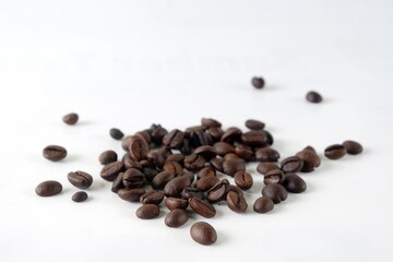 Coffee beans isolated on white background