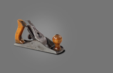 Tools Building and repair - Rusty hand plane with shadow in grey