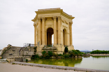 Fototapeta na wymiar Saint Clement Aqueduct building arch in Montpellier