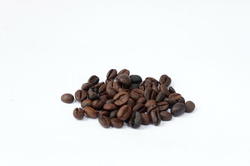Coffee beans isolated on a white background
