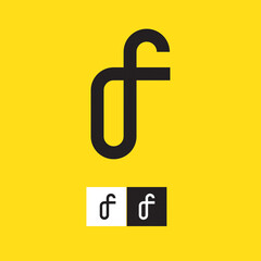 Obraz premium Letter D and F logo design vector template