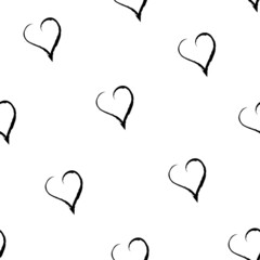 Seamless pattern of hearts, isolated, vector illustration. - 477812920
