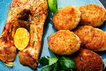 Minced fish cutlets