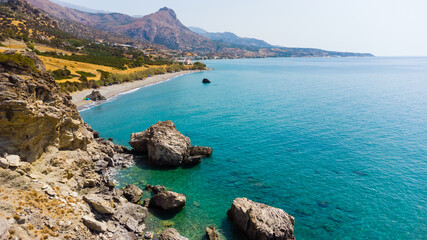 Exotic island at the south of Crete, with the amazing a Beach, Greece