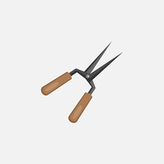 Steel Shear icon, flat style. - Vector