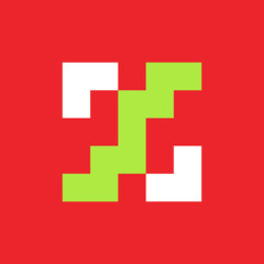 Letter X logo. Icon design. Template elements. Geometric abstract logos 
