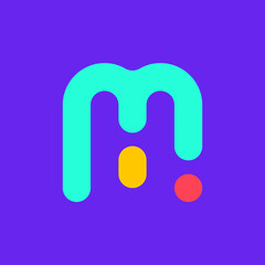 Letter M logo. Icon design. Template elements. Geometric abstract logos