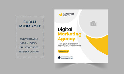 Digital marketing social media post and web banner template
