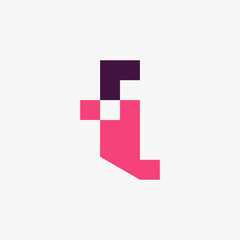 Letter I logo. Icon design. Template elements. Geometric abstract logos