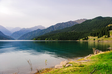 Tianchi Lake in Tianshan Mountain, Xinjiang, China