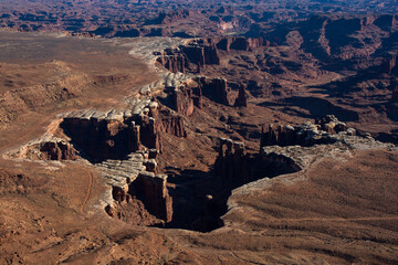 Fototapeta na wymiar Eats earth - erosion from the top view