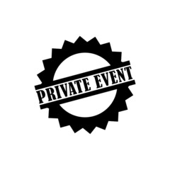 Private event sign icon isolated on white background