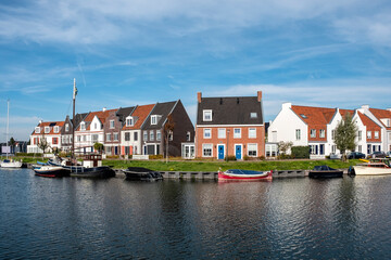 Fototapeta na wymiar Waterfront, Harderwijk, Gelderland Province, The Netherlands