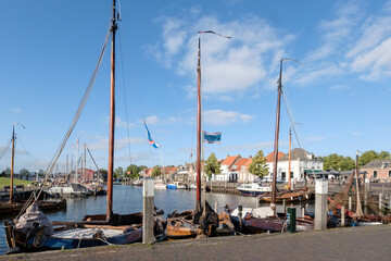 Fototapeta na wymiar Elburg harbour, Gelderland province, The Netherlands 