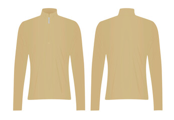 Brown top sweatshirt. vector illustration 