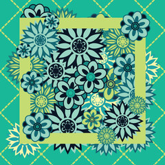 Beautiful and Simple Geometrical Flower Seamless Surface Pattern Design