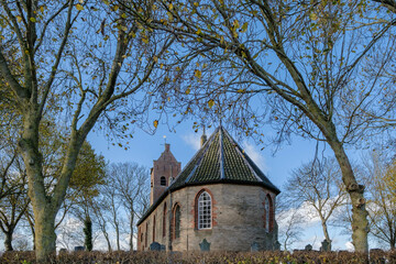 Fototapeta na wymiar Kerk van Hogebeintum - Church of Hogebeintum